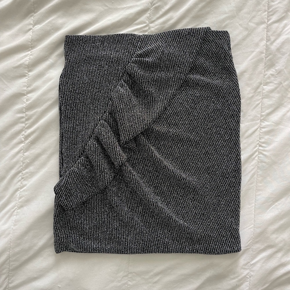 IRO Black Metallic Mini Skirt